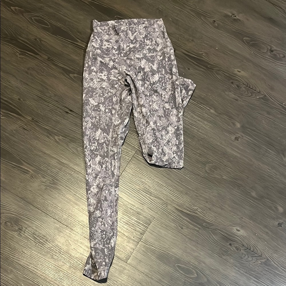 lululemon athletica Gray Patterned Leggings